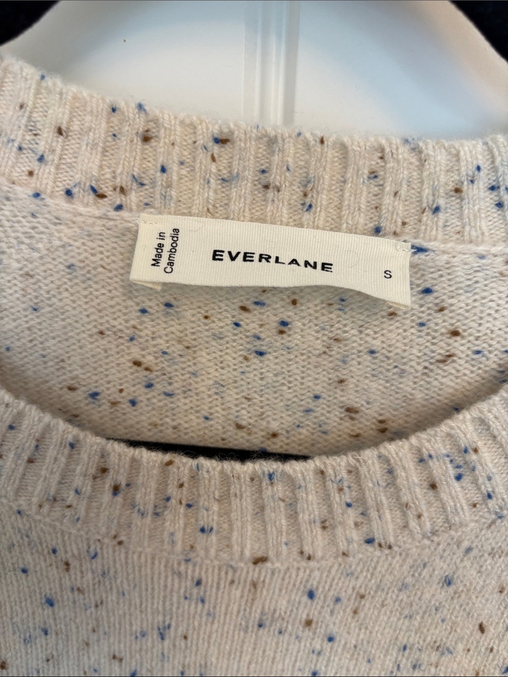 Everlane Cashmere Boxy Crew Sweater in Leslie Donegal Small - EUC - Picture 5 of 7